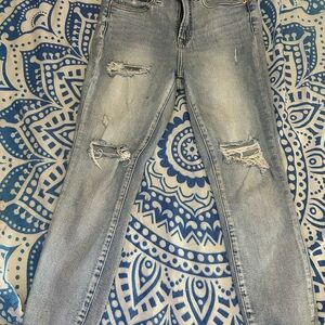 GAP Women's Distressed Light Blue Skinny Jeans